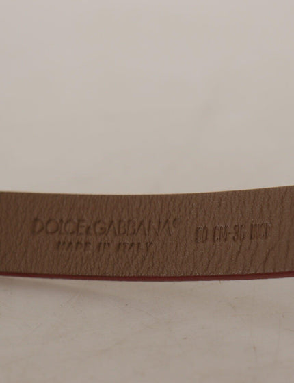 Dolce & Gabbana Brown Logo Engraved Metal Waist Buckle Belt - Ellie Belle