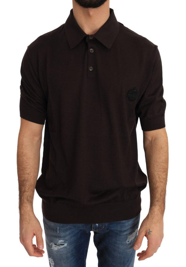 Dolce & Gabbana Brown Polo Short Sleeve T-shirt - Ellie Belle