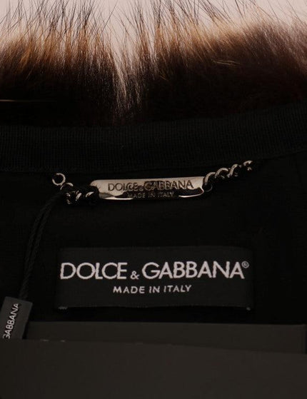 Dolce & Gabbana Brown Raccoon Fur Coat Jacket