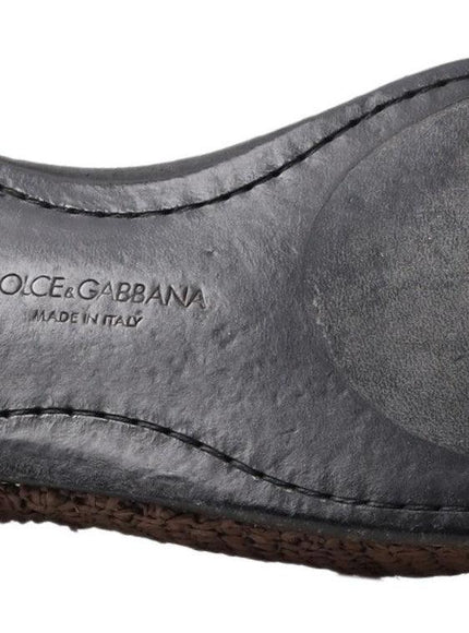 Dolce & Gabbana Brown Rafia Lace Up Casual Men Derby Shoes - Ellie Belle