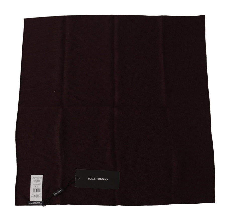 Dolce & Gabbana Brown Silk Blend Square Wrap Handkerchief Scarf - Ellie Belle