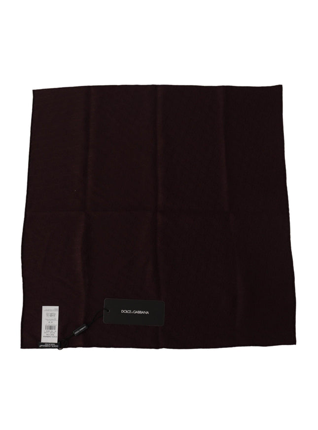 Dolce & Gabbana Brown Silk Blend Square Wrap Handkerchief Scarf - Ellie Belle
