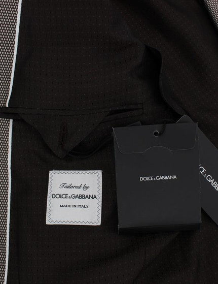 Dolce & Gabbana Brown Slim Fit Silk Two Button Blazer - Ellie Belle