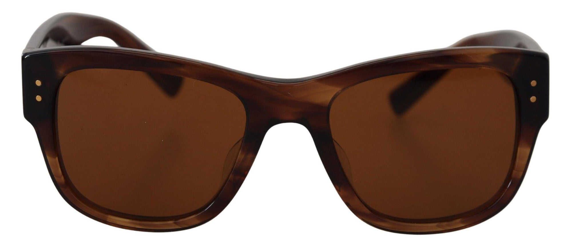 Dolce & Gabbana Brown Square Acetate Frame UV DG4338F Sunglasses - Ellie Belle