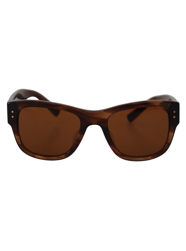 Dolce & Gabbana Brown Square Acetate Frame UV DG4338F Sunglasses - Ellie Belle