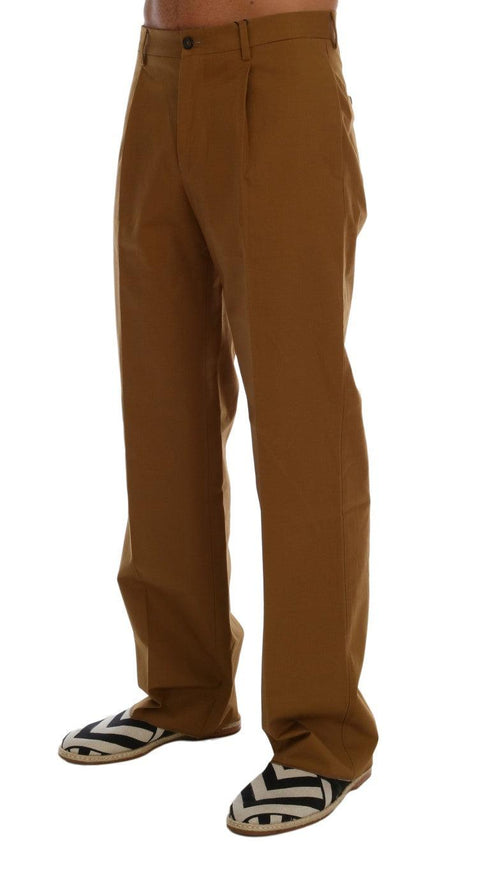 Dolce & Gabbana Brown Stretch Cotton Pants - Ellie Belle