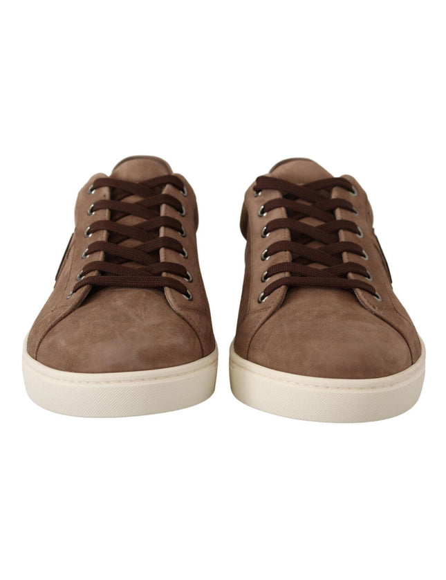 Dolce & Gabbana Brown Suede Leather Sneakers Shoes - Ellie Belle