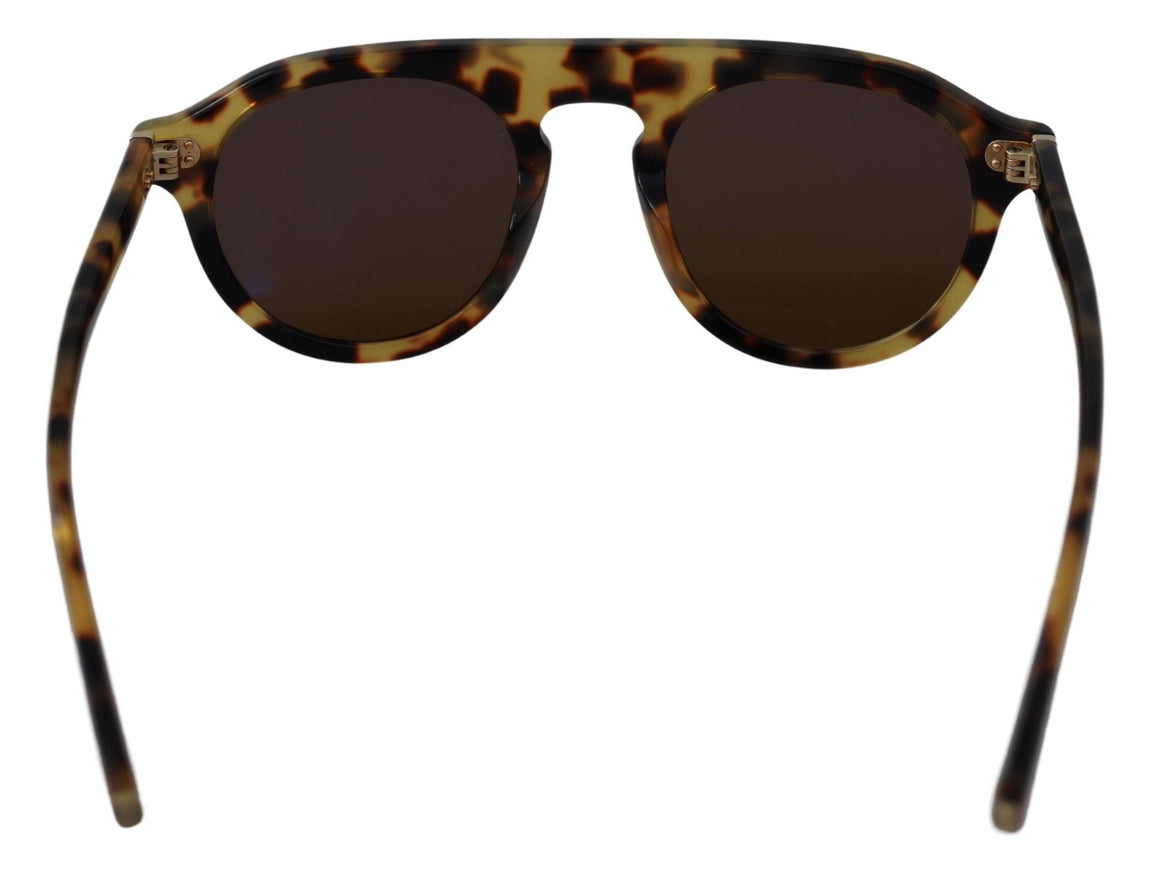 Dolce & Gabbana Brown Tortoise Oval Full Rim Sunglasses - Ellie Belle