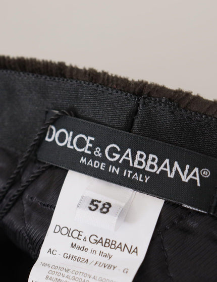 Dolce & Gabbana Brown Velvet Newsboy Cotton Men Capello Hat - Ellie Belle