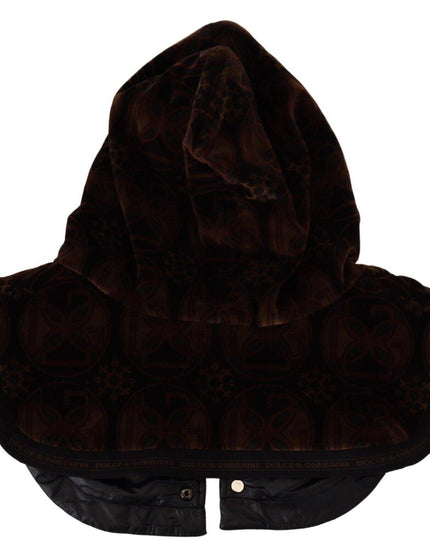 Dolce & Gabbana Brown Velvet Whole Head Wrap One Size Cotton Hat - Ellie Belle