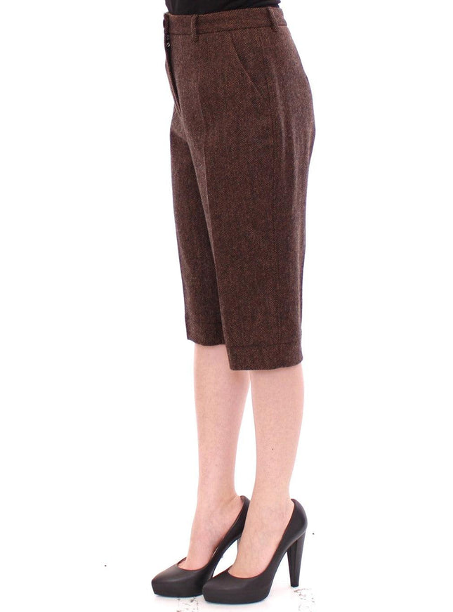 Dolce & Gabbana Brown wool shorts pants - Ellie Belle