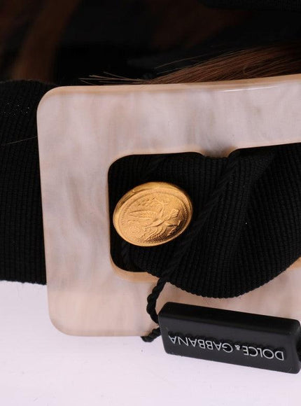 Dolce & Gabbana Clear Crystal Brown Hair Headband