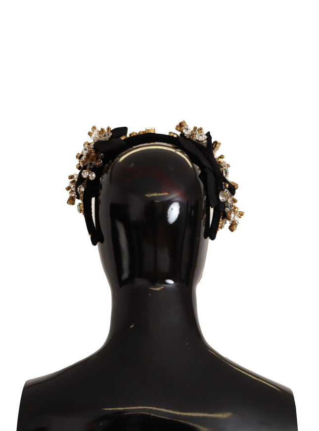 Dolce & Gabbana Clear Crystal Embellished Silk Fiocco Diadem Headband - Ellie Belle