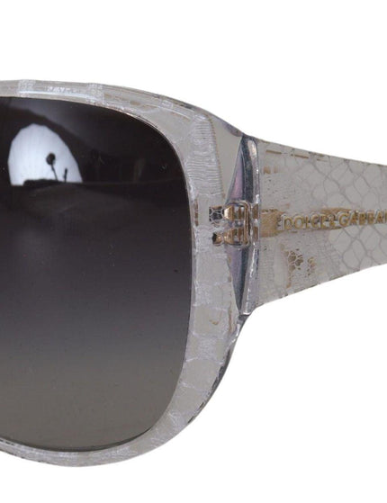 Dolce & Gabbana Clear DG4116 Limited Edition Lace Acetate Frame Sunglasses - Ellie Belle