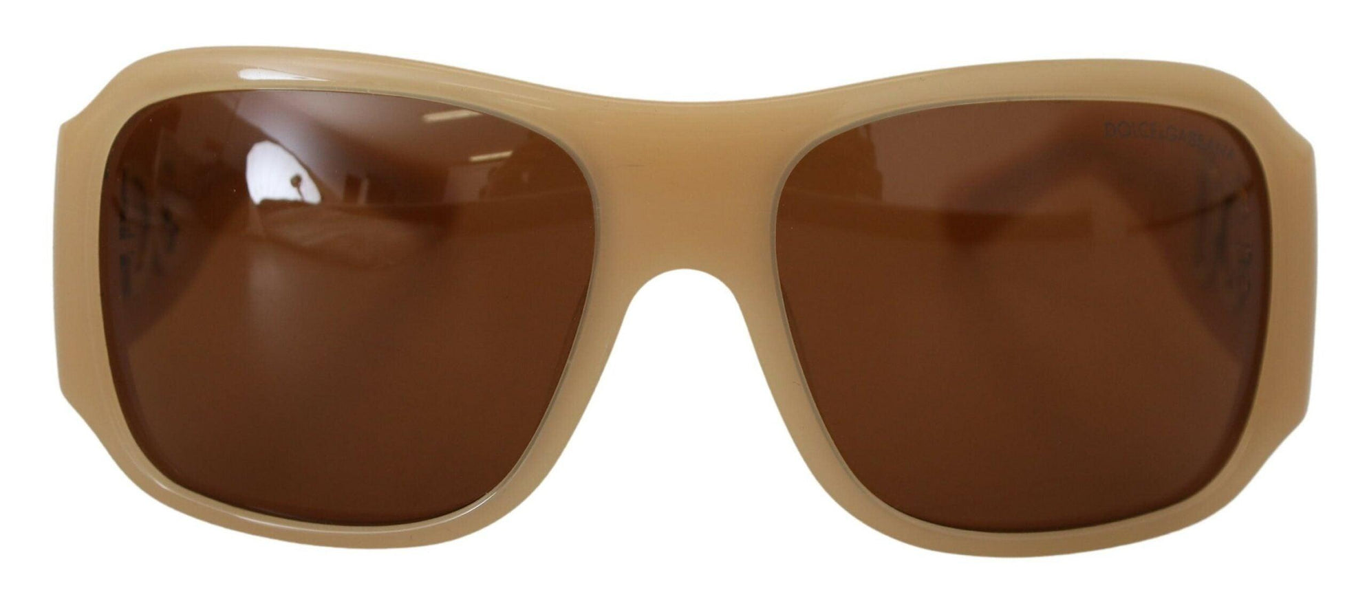 Dolce & Gabbana Cream DG4027B Swarovski Stones Brown Lens Sunglasses - Ellie Belle