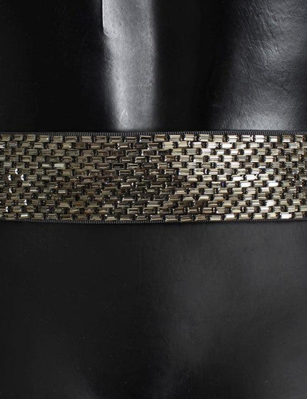 Dolce & Gabbana Crystal Buckle Sequined Waist Belt - Ellie Belle