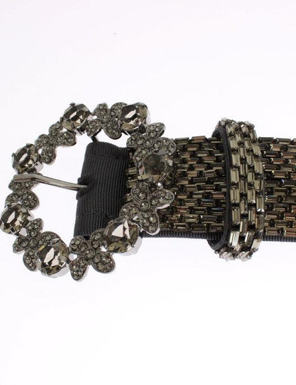 Dolce & Gabbana Crystal Buckle Sequined Waist Belt - Ellie Belle