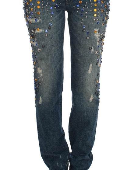 Dolce & Gabbana Crystal Embellished GIRLY Slim Fit Jeans - Ellie Belle