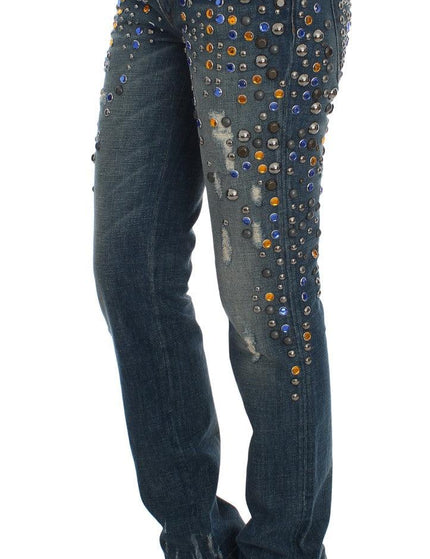 Dolce & Gabbana Crystal Embellished GIRLY Slim Fit Jeans - Ellie Belle