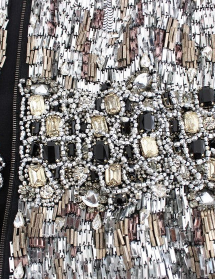 Dolce & Gabbana Crystal Silver Runway Handmade Dress - Ellie Belle
