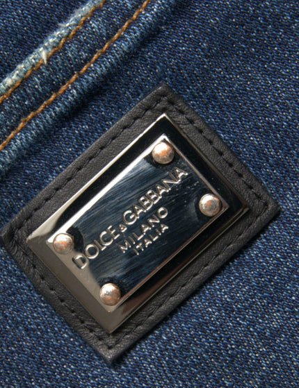 Dolce & Gabbana Dark Blue AUDREY High Waist Skinny Denim Jeans - Ellie Belle