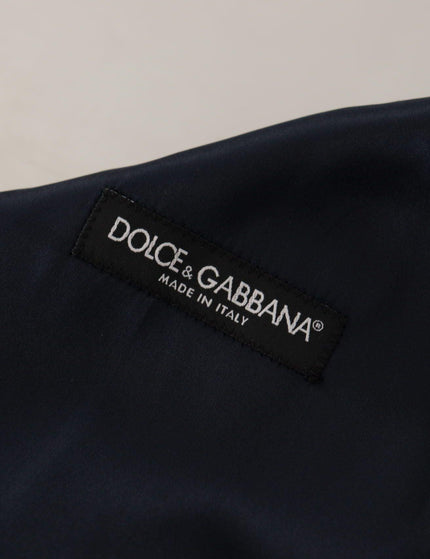 Dolce & Gabbana Dark Blue Cotton Formal 3 Piece MARTINI Suit - Ellie Belle