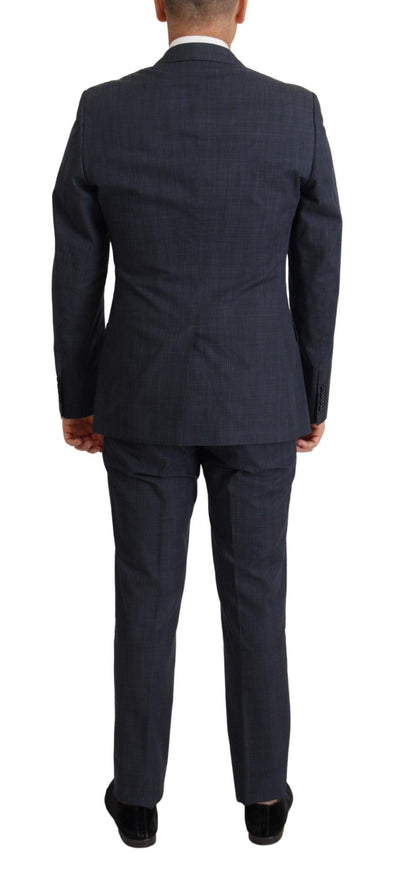 Dolce & Gabbana Dark Blue Cotton Formal 3 Piece MARTINI Suit - Ellie Belle