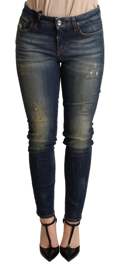 Dolce & Gabbana Dark Blue Skinny Denim Cotton Stretch Jeans - Ellie Belle