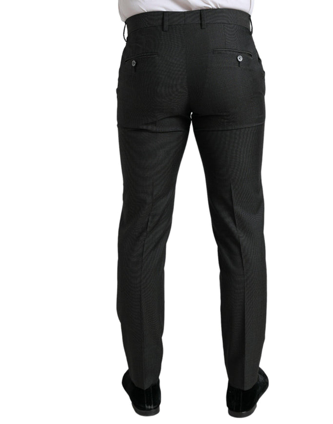 Dolce & Gabbana Dark Gray Stretch Slim Formal Pants - Ellie Belle