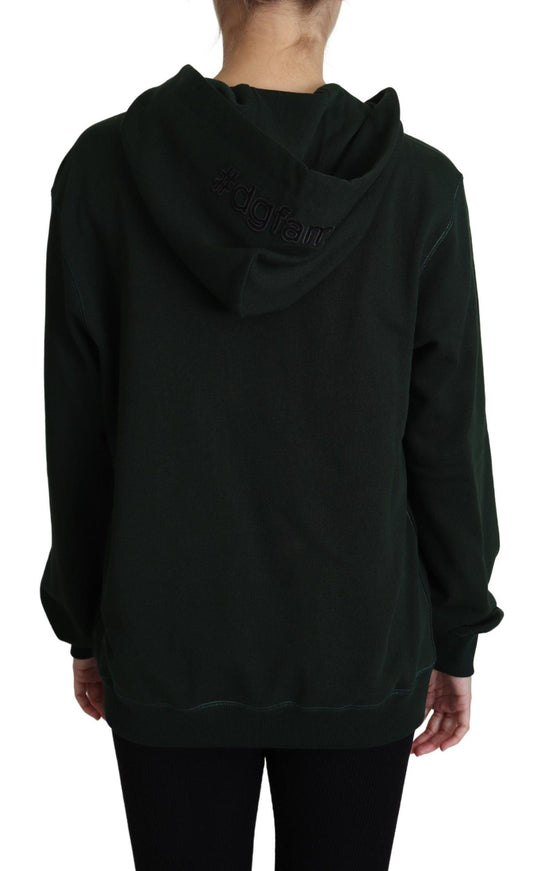 Dolce & Gabbana Dark Green Crown Embroidery Hoodie