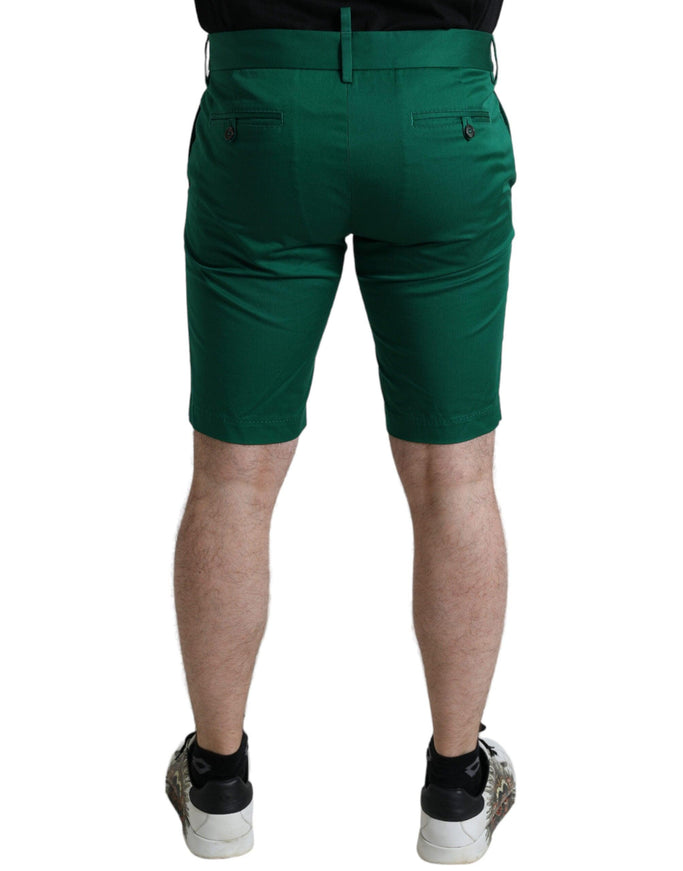 Dolce & Gabbana Deep Green Cotton Stretch Men Bermuda Shorts - Ellie Belle