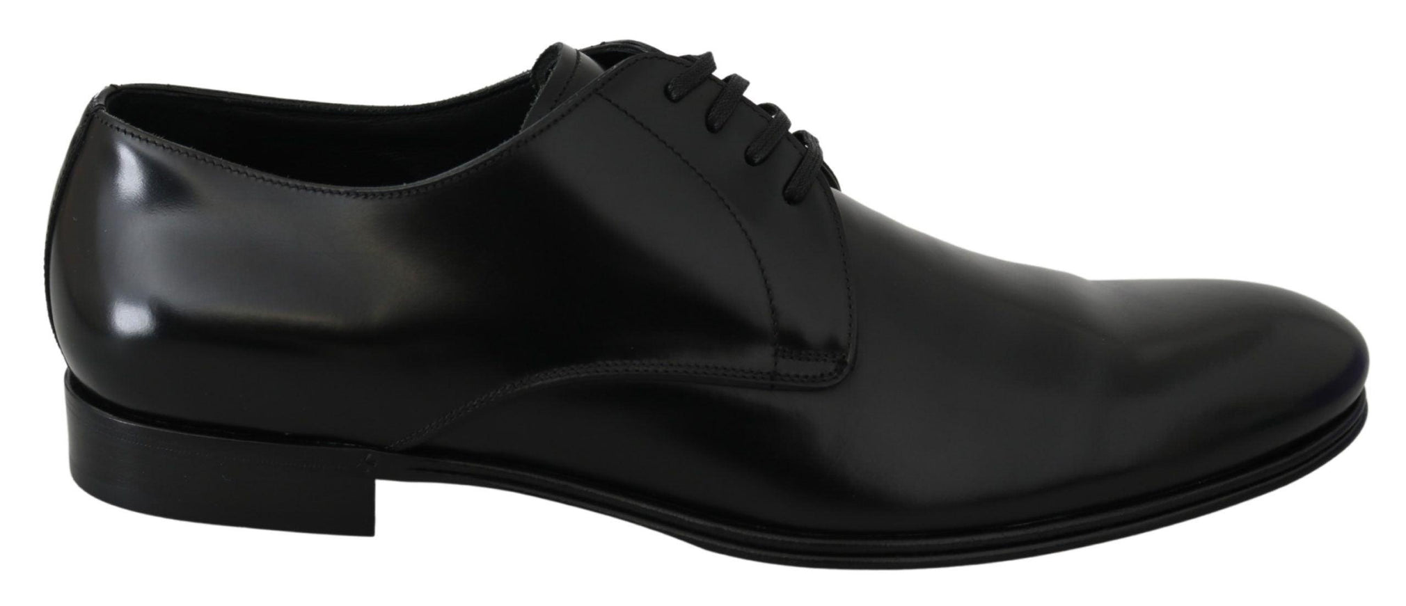 Dolce & Gabbana Derby Napoli Black Leather Dress Formal Shoes - Ellie Belle