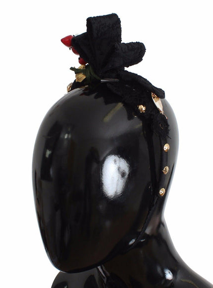 Dolce & Gabbana Diadem Headband Tiara Berry Fruit Crystal Bow Hair