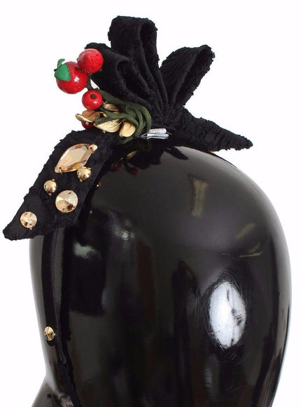 Dolce & Gabbana Diadem Headband Tiara Berry Fruit Crystal Bow Hair