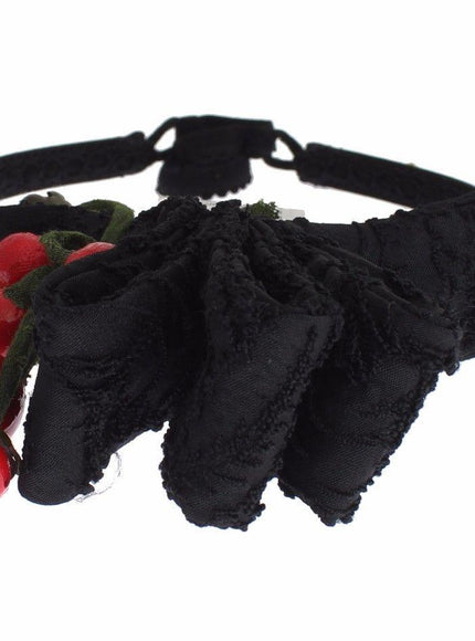 Dolce & Gabbana Diadem Headband Tiara Berry Fruit Crystal Bow Hair