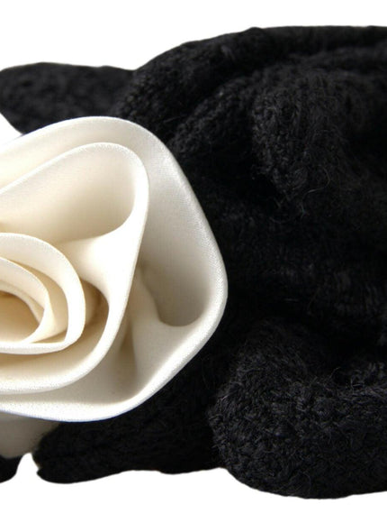 Dolce & Gabbana Diadem Headband Tiara White Rose Crystal Hair Gold