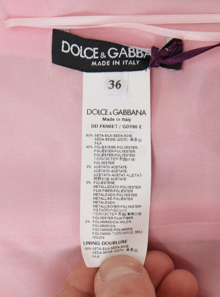 Dolce & Gabbana Dress Midi Patchwork Floral Jaquard Silk