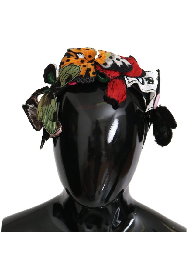 Dolce & Gabbana Floral Butterfly Sequin Diadem Tiara Headband - Ellie Belle