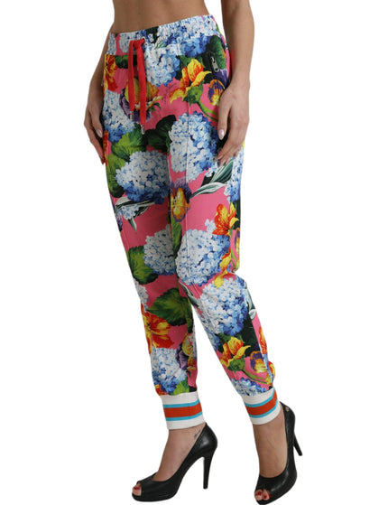 Dolce & Gabbana Floral High-Rise Drawstring Jogger Pants - Ellie Belle