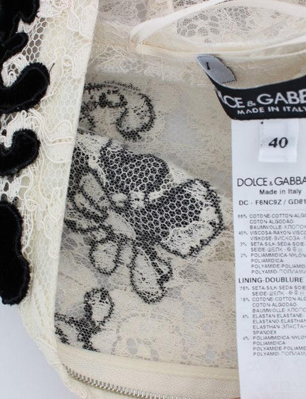 Dolce & Gabbana Floral Lace Ricamo Long Ball Maxi Dress - Ellie Belle