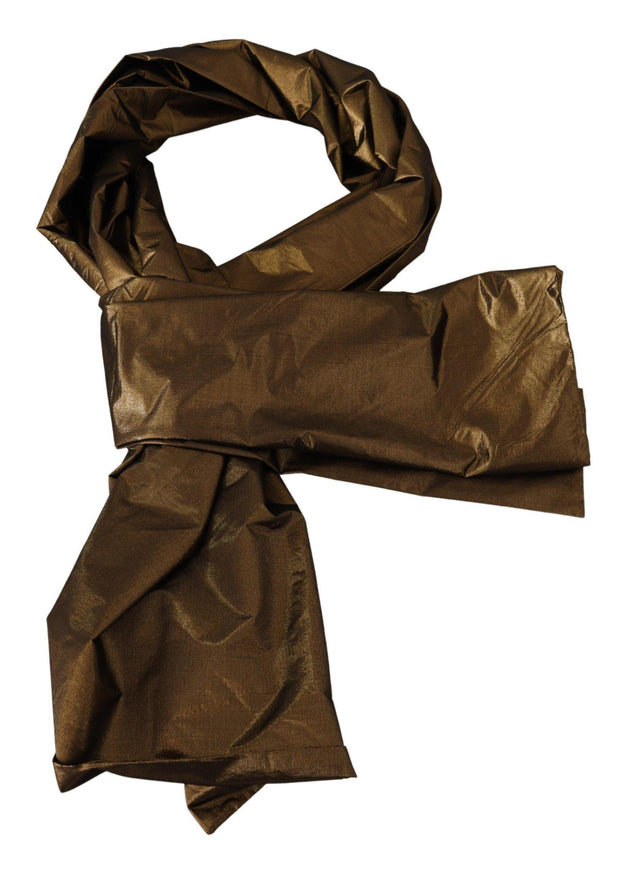 Dolce & Gabbana Gold Blend Shawl Wrap Metallic Bronze Scarf - Ellie Belle