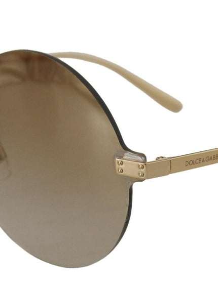 Dolce & Gabbana Gold DG2228 Women Round Gradient Lenses Sunglasses - Ellie Belle