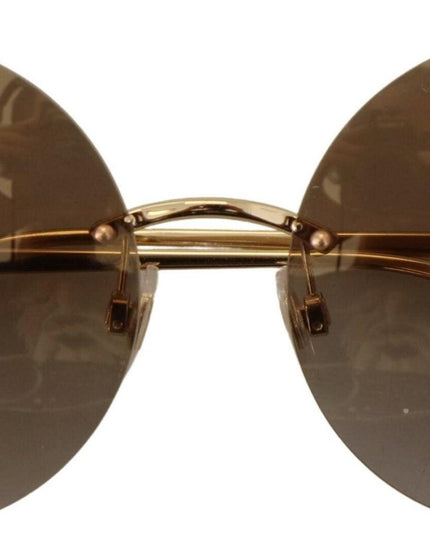 Dolce & Gabbana Gold DG2228 Women Round Gradient Lenses Sunglasses - Ellie Belle