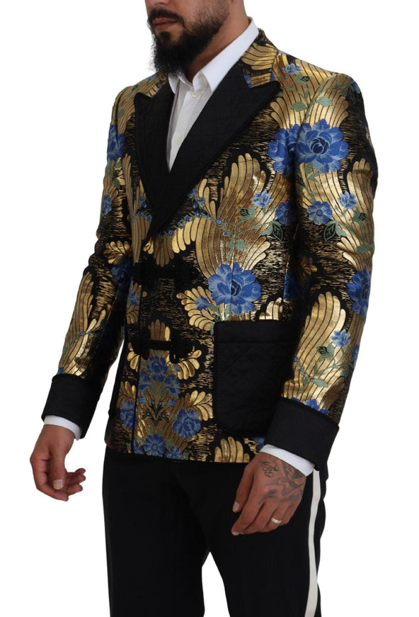 Dolce & Gabbana Gold Lurex Double Breasted Jacket Blazer - Ellie Belle