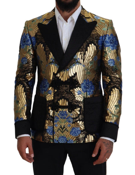 Dolce & Gabbana Gold Lurex Double Breasted Jacket Blazer - Ellie Belle