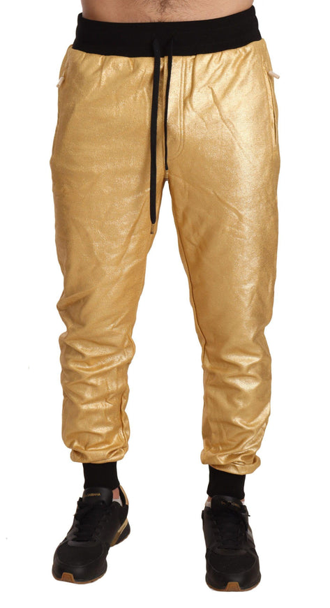 Dolce & Gabbana Gold Pig Of The Year Cotton Trousers Pants - Ellie Belle