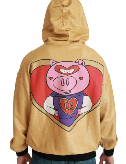 Dolce & Gabbana Gold Pig of the Year Hooded Sweater - Ellie Belle