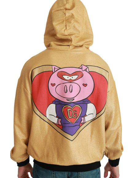 Dolce & Gabbana Gold Pig of the Year Hooded Sweater