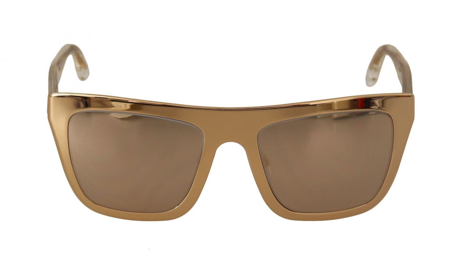 Dolce & Gabbana Gold Plated Metal Mirrored Limited Sunglasses - Ellie Belle