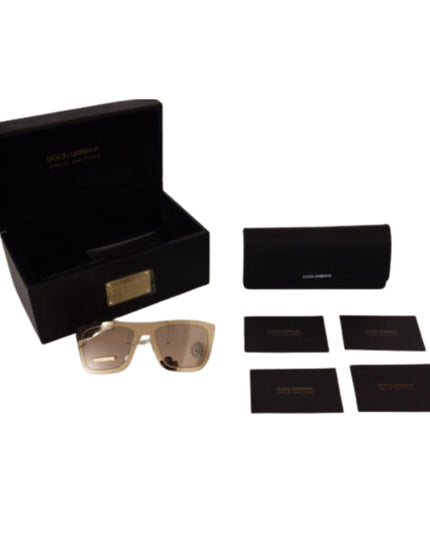 Dolce & Gabbana Gold Plated Metal Mirrored Limited Sunglasses - Ellie Belle